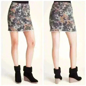 NWT Kensie Jeans ‘Puzzle Camo’ Denim Mini Skirt